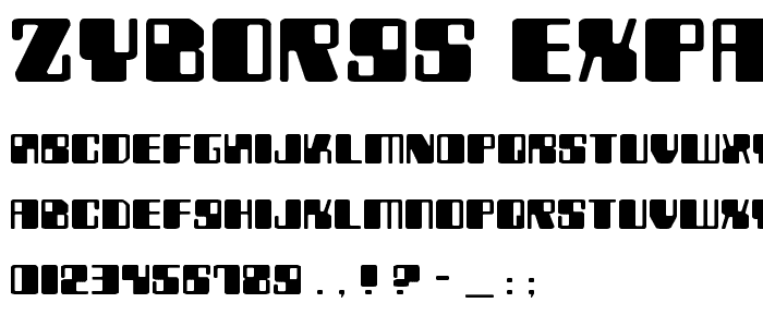 Zyborgs Expanded font